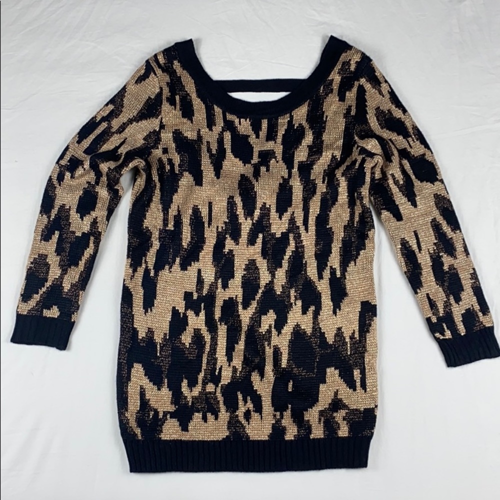 Minkpink Black and Gold Zebra Dress
